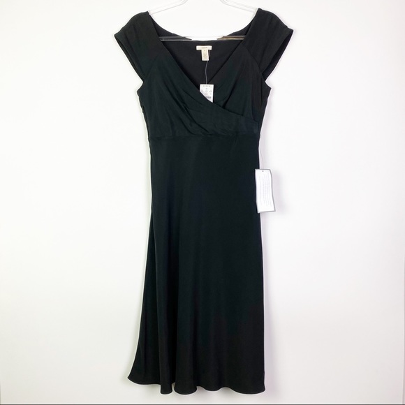 NWT J. Crew Cecelia Silk Dress Black - Picture 3 of 5